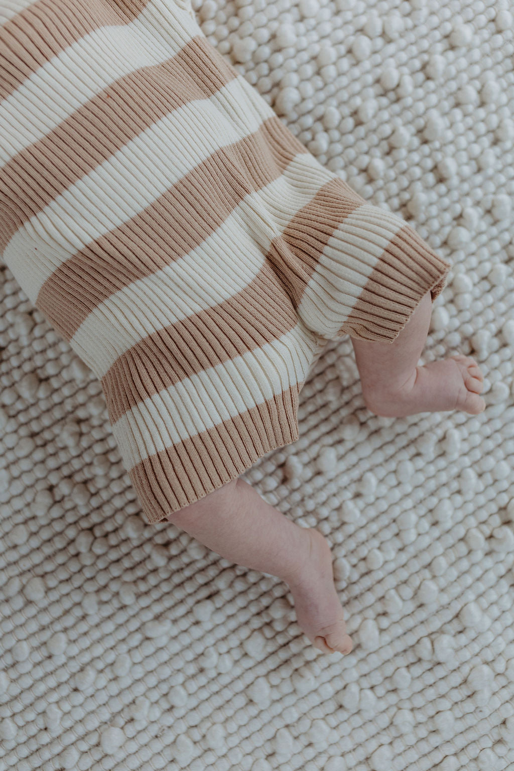 Sand Stripe Ribb Romper