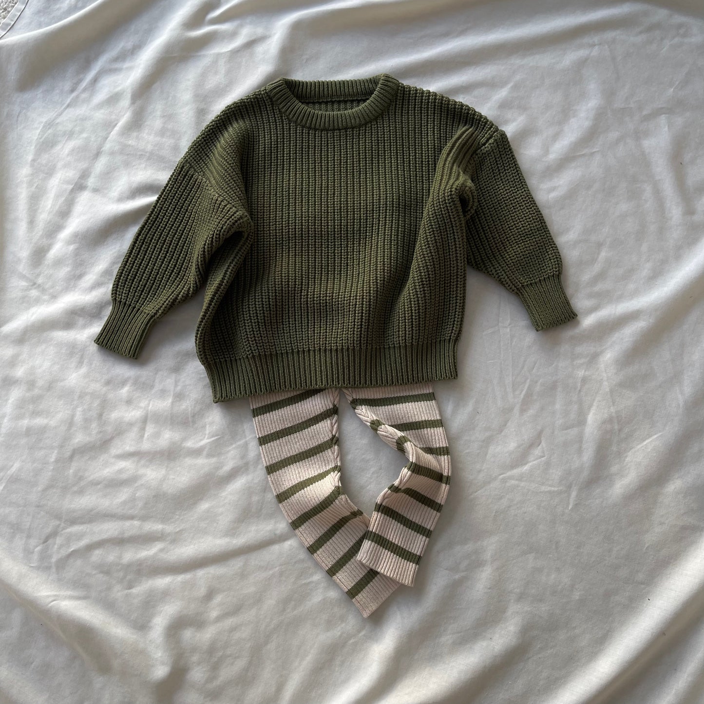 Olive Stripe Noa Leggings