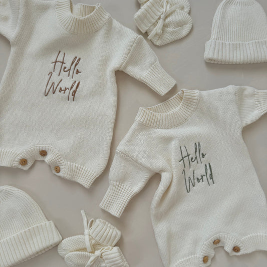 Hello World Romper Cloud