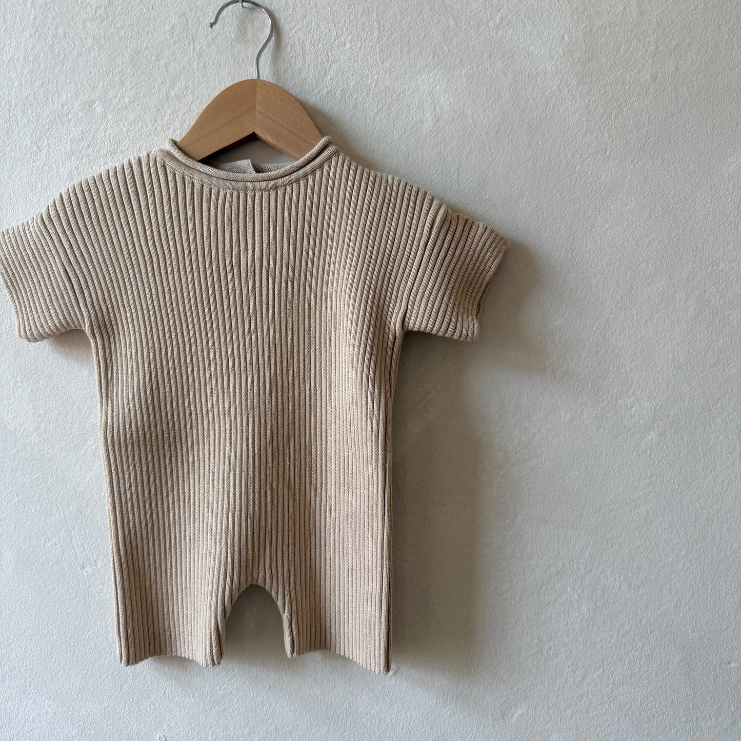Sand Ribb Romper 0-3m