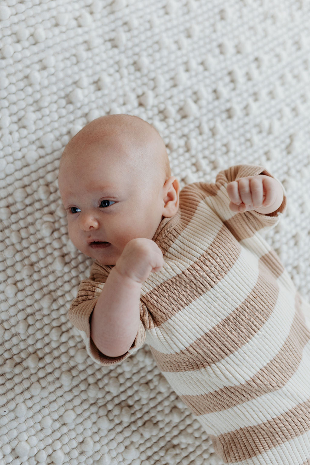 Sand Stripe Ribb Romper