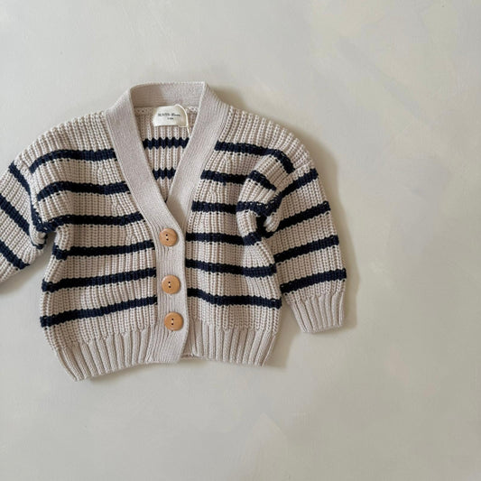 Midnight Stripe Avery Cardigan 0-6m