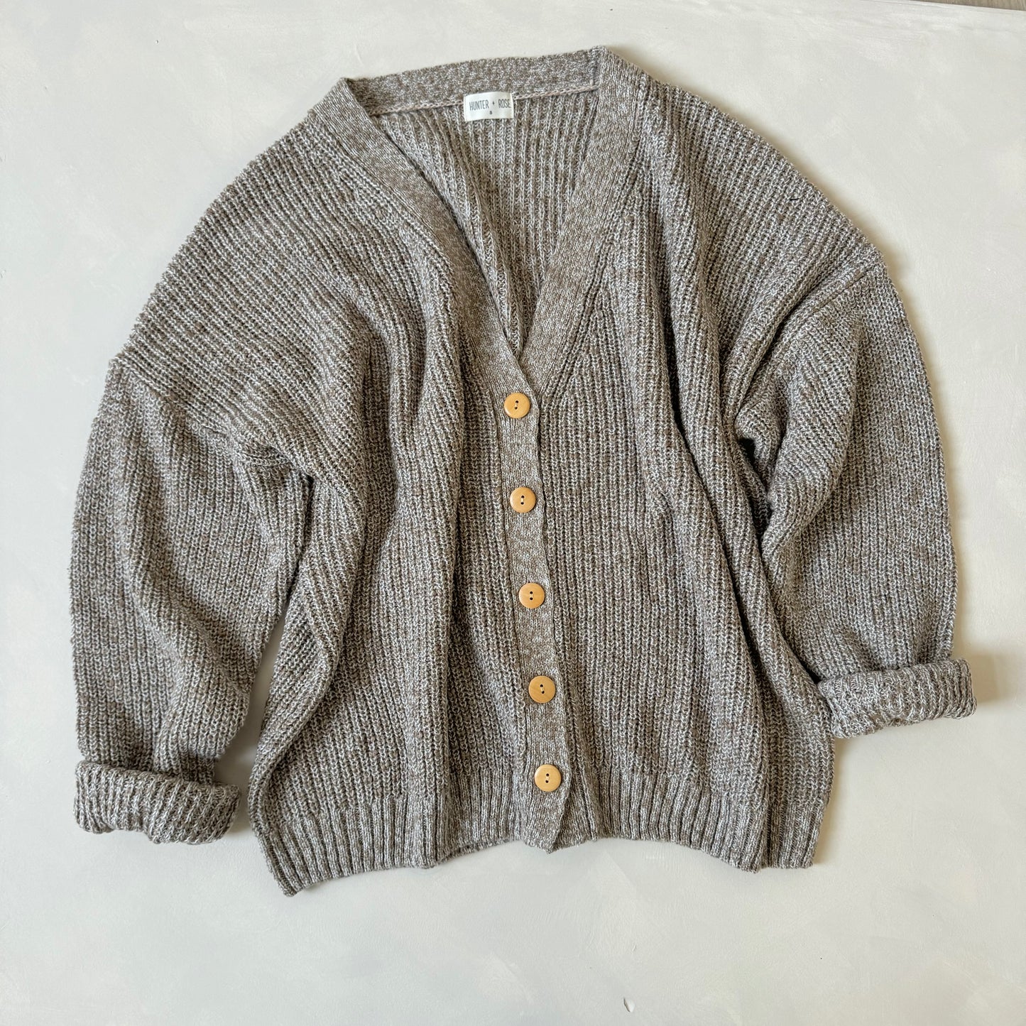 Adult Taupe Avery Cardigan Small Sample