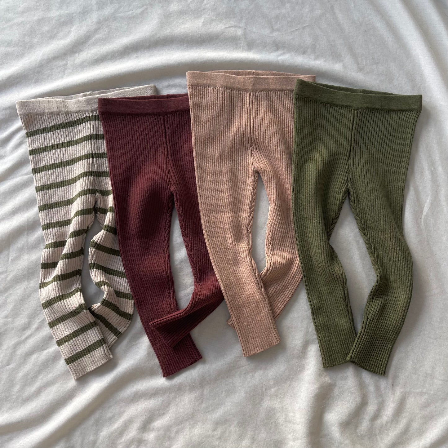 Olive Stripe Noa Leggings