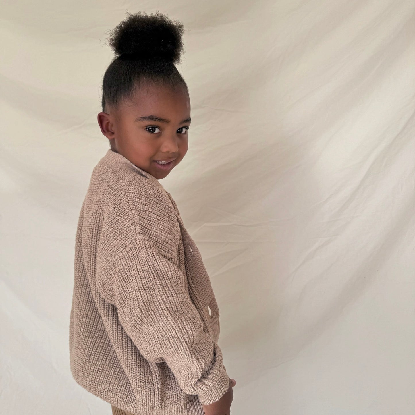Beige Teddy Cardigan