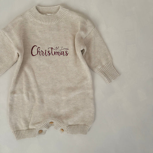 My First Christmas Romper