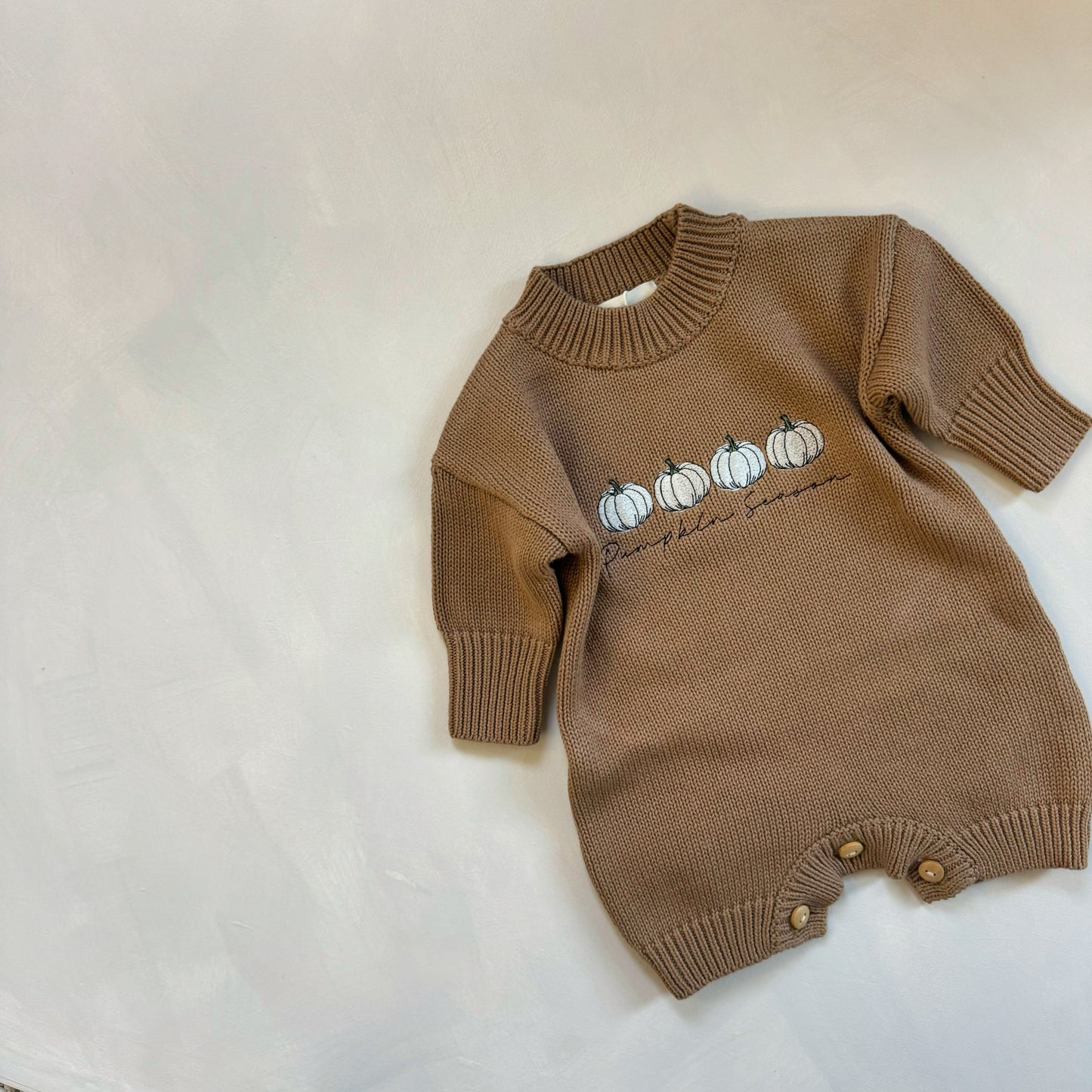 White Pumpkin Season River Romper