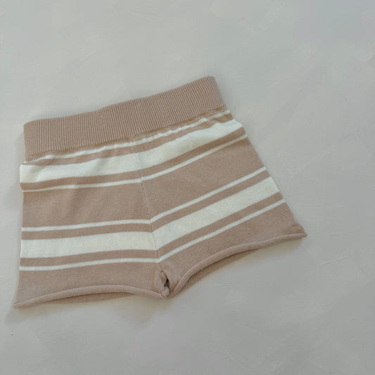 Beige stripe Riley Shorts