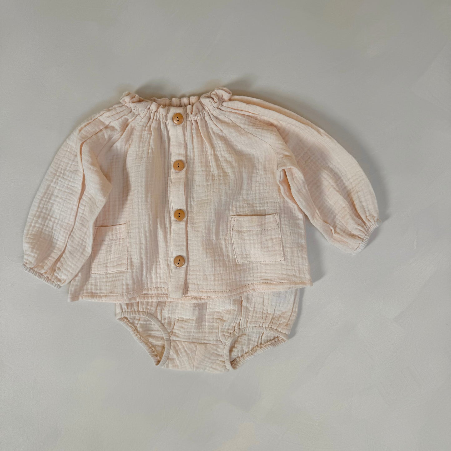 Cream Lottie Blouse and bloomers 6-12m