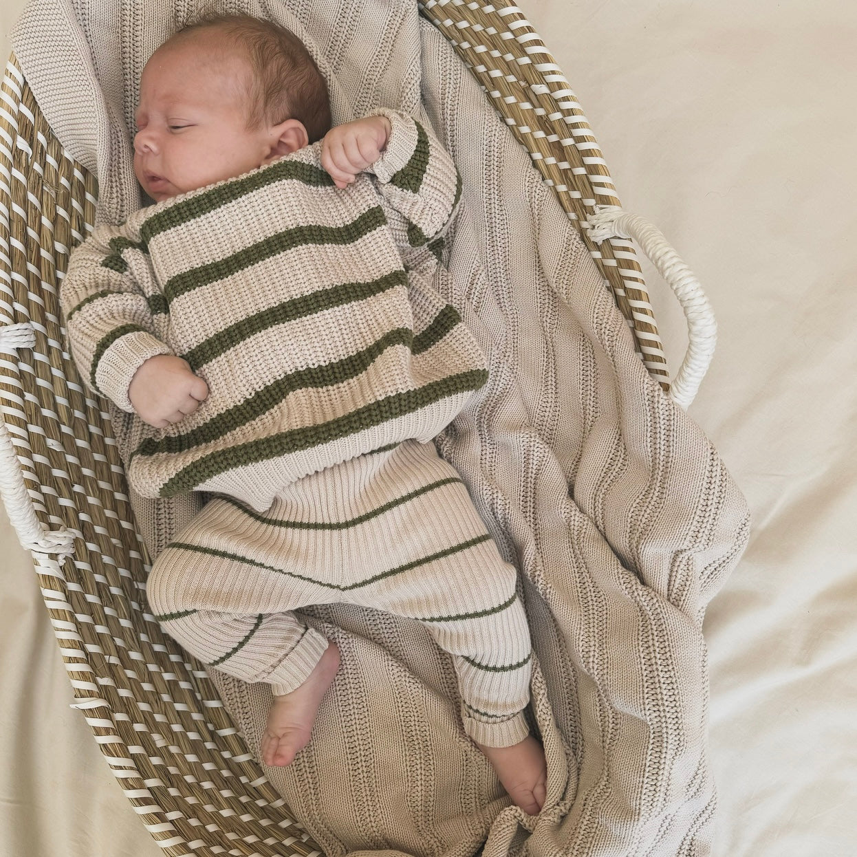 Olive Stripe Aspen Jumper