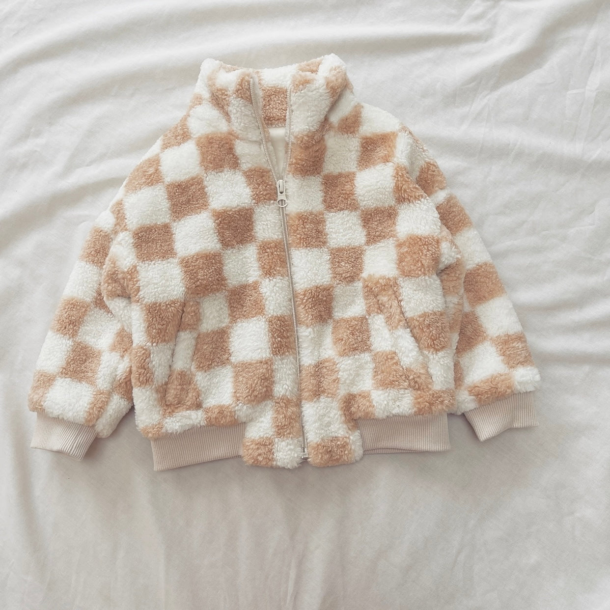 Checked Teddy Coat HUNTER ROSE