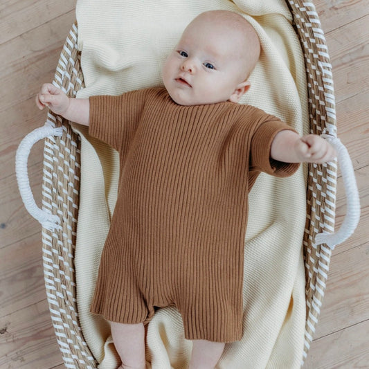 Walnut Ribb Romper