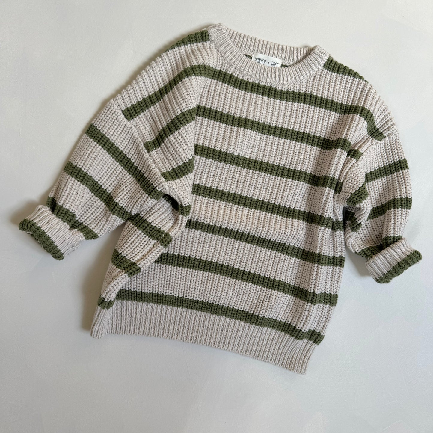 Olive Stripe Aspen Jumper