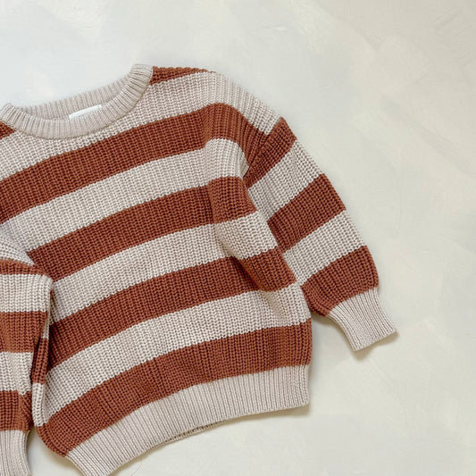 Cinnamon Stripe Aspen Jumper 3-4y sample