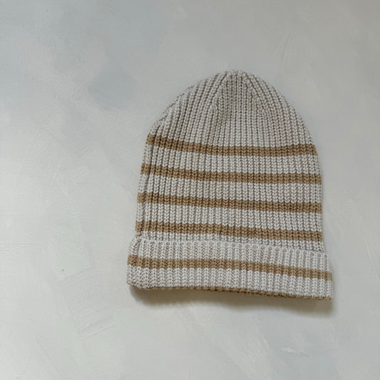 Buff Stripe Beanie Adult Sample