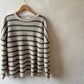 Adult olive stripe jumper Large