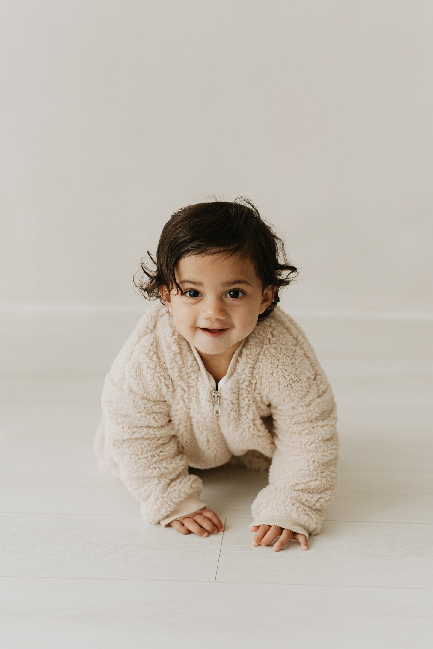 Beige Teddy Romper