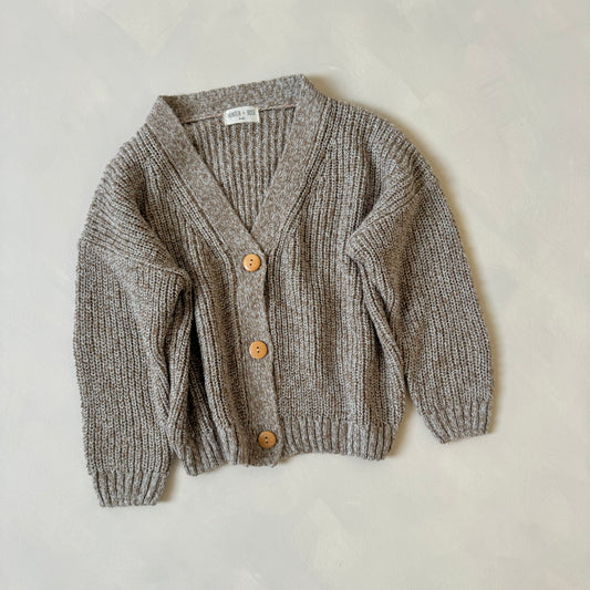 Taupe Avery Cardigan 3-4y Sample