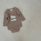 Christmas Bear Bodysuit (Tan and Red)