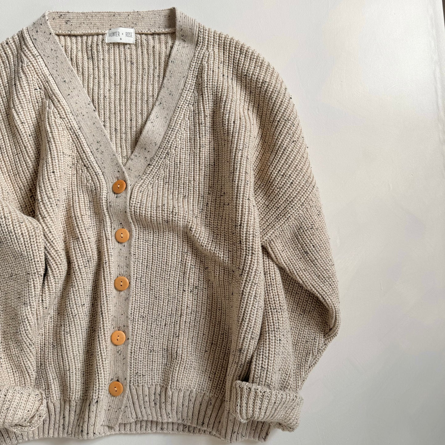 Adult Oat Flecked Avery Cardigan