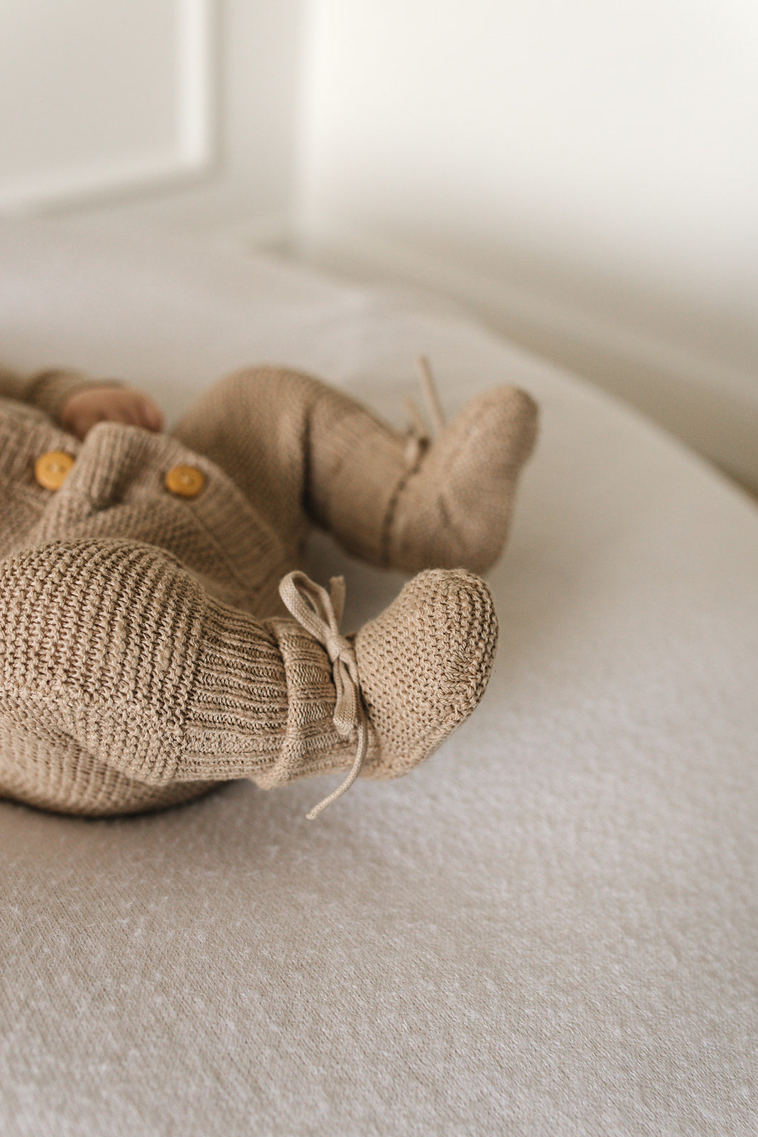 Beige Teddy Booties