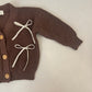 Wheat Bow Teddy Cardigan