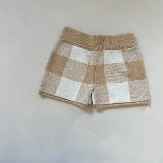 Checked shorts  0-6m New