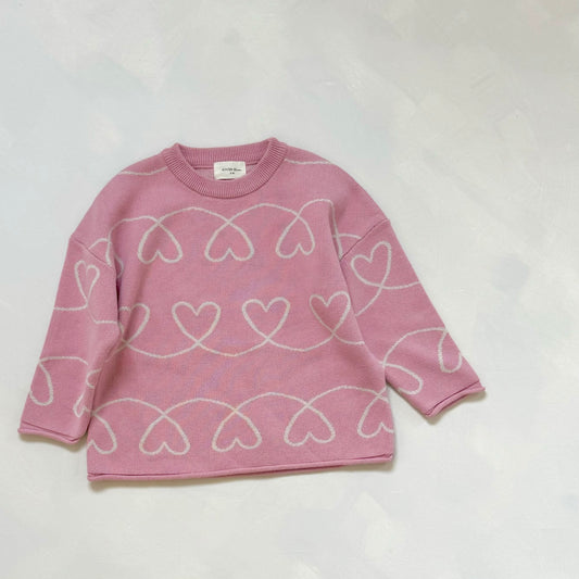 Pink heart Quinn jumper 2-3y sample