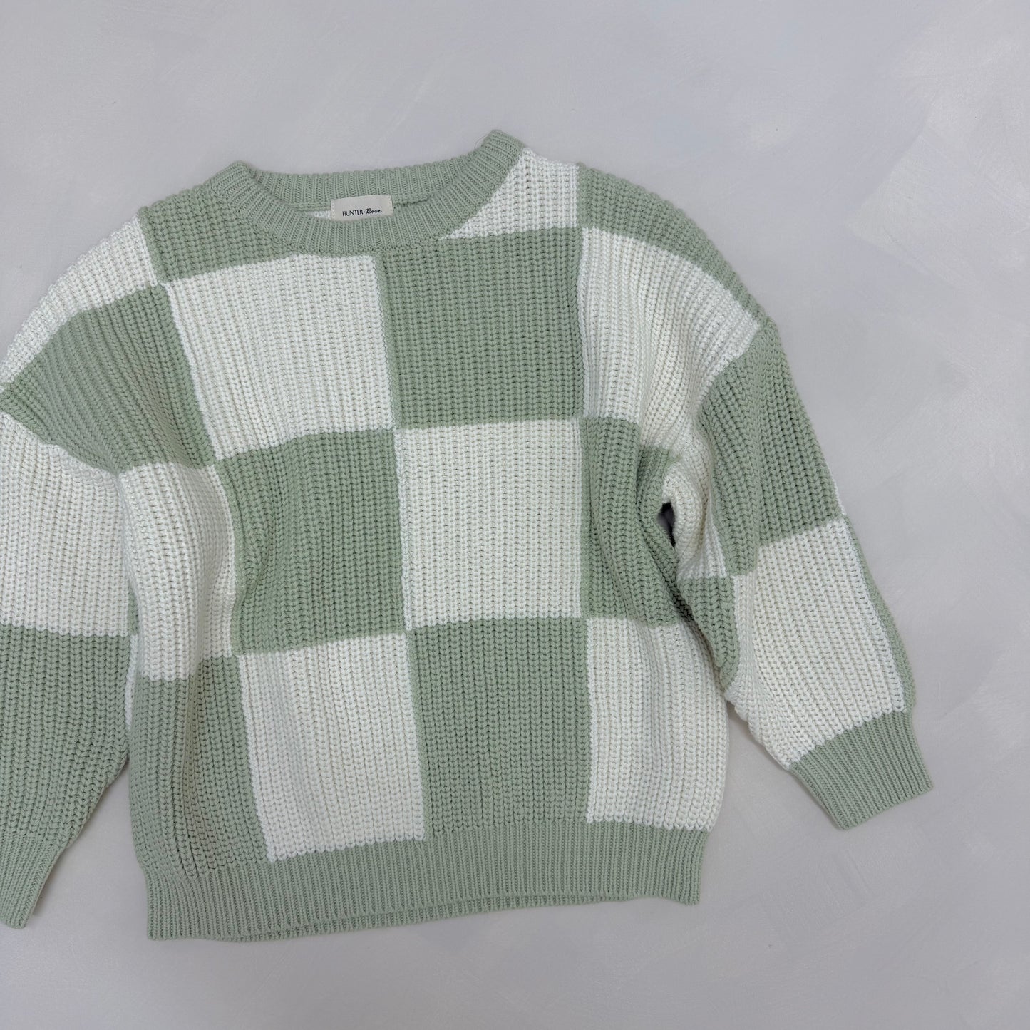 Sage Checked Aspen Jumper