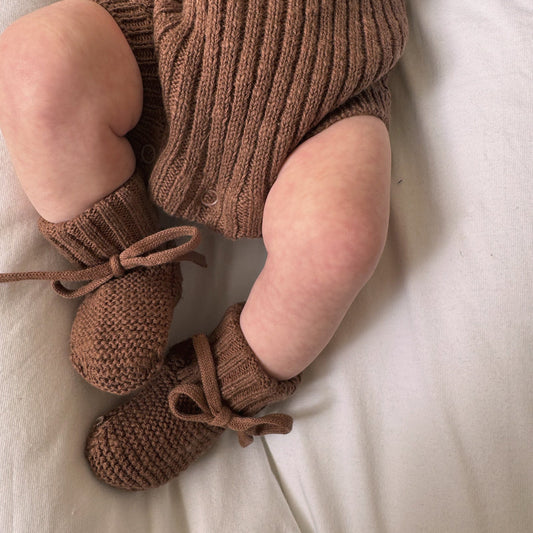 Cocoa Teddy Booties