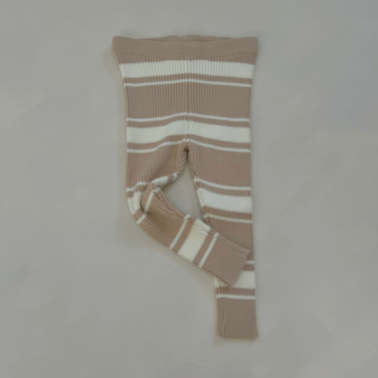 Beige Stripe Noa Leggings