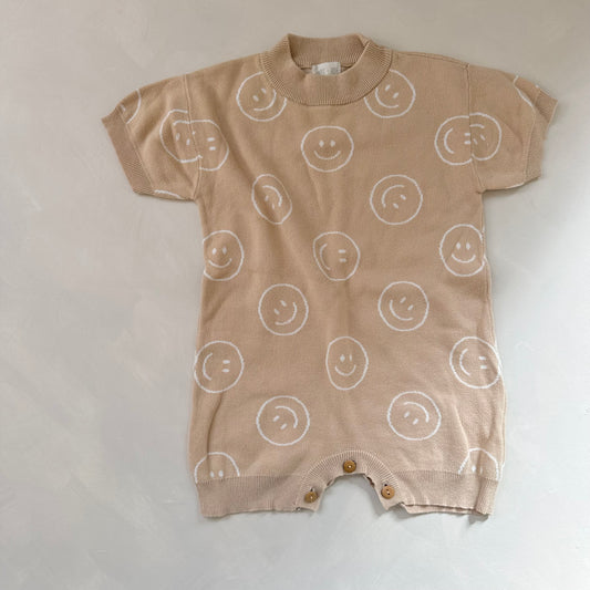 Tan Smiley rue romper 2-3y preloved