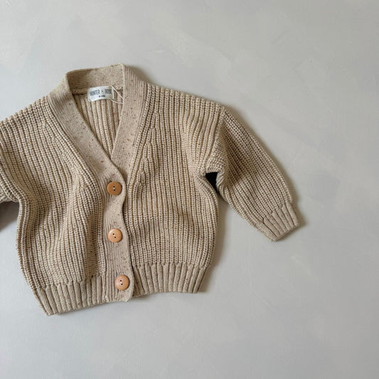 Honey Flecked Avery Cardigan 6-12m