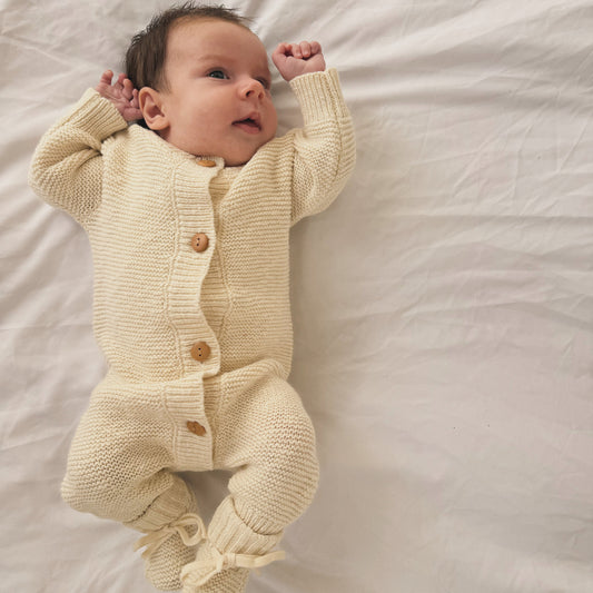 Oatmeal Teddy Romper