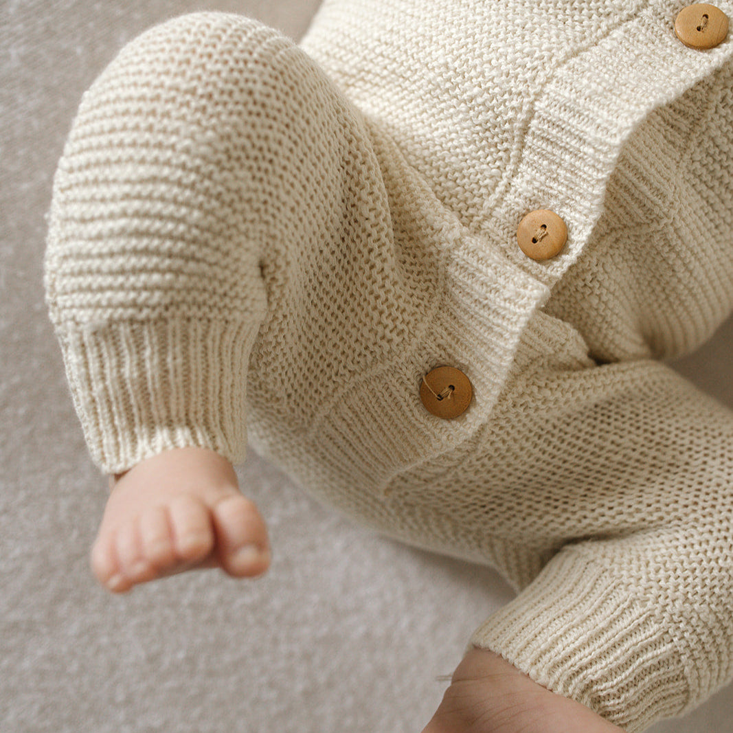 Oatmeal Teddy Romper