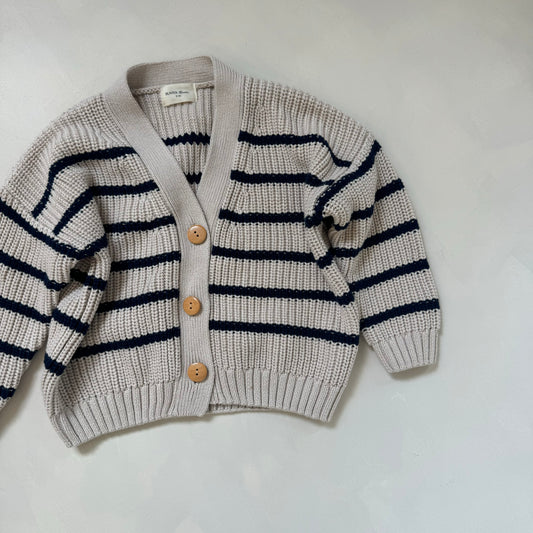 Midnight Stripe Avery Cardigan 2-3y Preloved