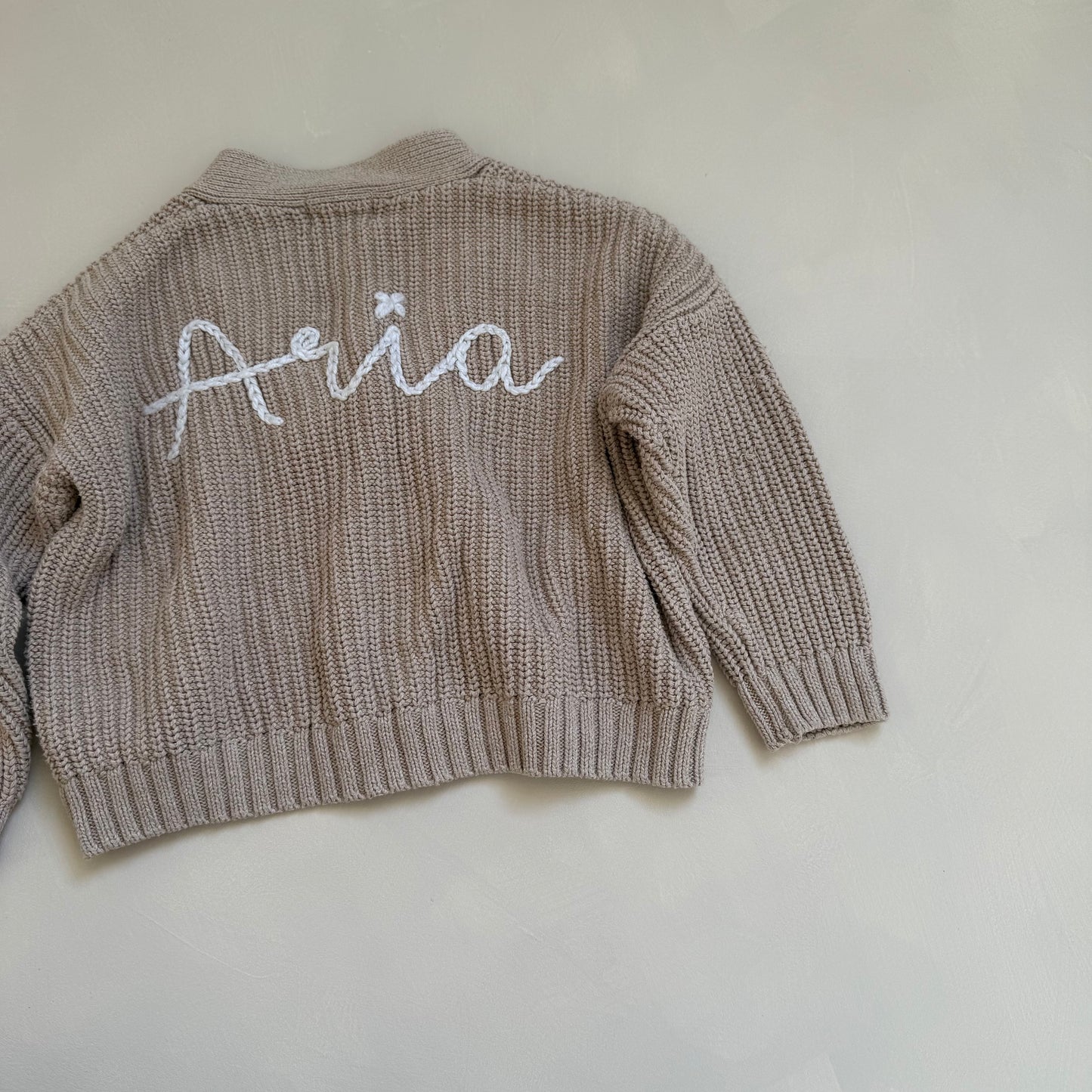 TLWS X H+R wheat cardigan Aria 1-2y